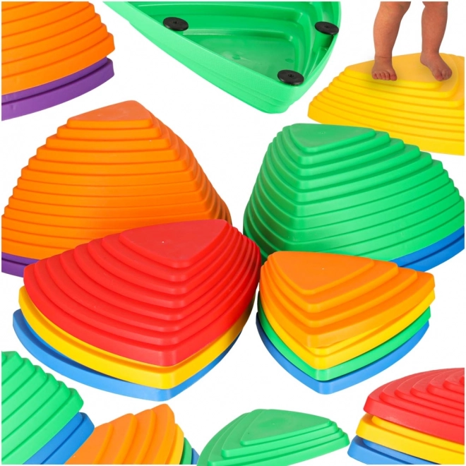 Sentiero sensoriale pietre per bilanciamento - gioco pavimento è lava, 11 elementi colorati