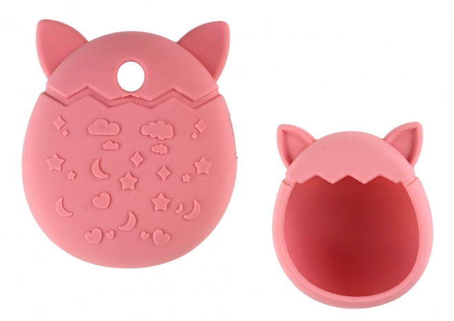 Custodia in silicone rosa pastello per Tamagotchi