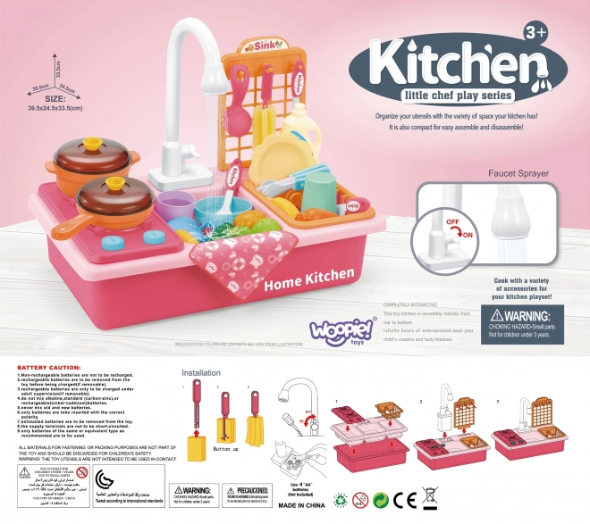 Cucina e Lavello Giocattolo per Bambini WOOPIE