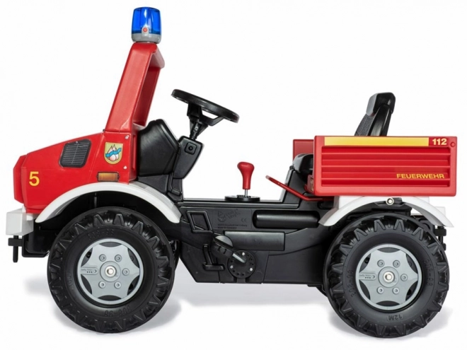 Camion dei pompieri per bambini Mercedes Unimog a pedali