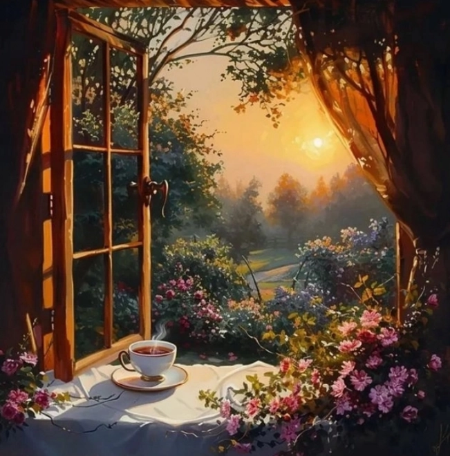 Pittura Diamante Natura Morta con Tè