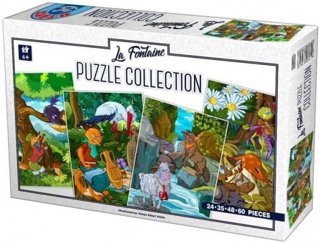 Puzzle fiabe di La Fontaine 4 in 1