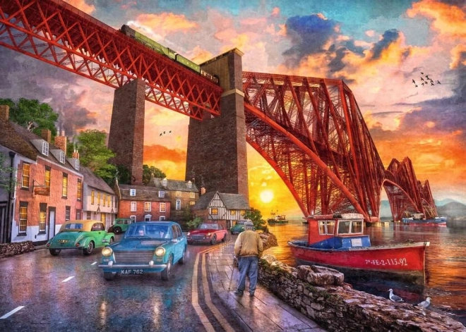 Puzzle Ravensburger Ponte Forth al Tramonto, Scozia