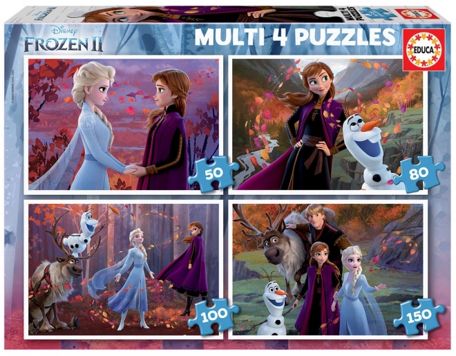 Puzzle EDUCA Frozen 2, set 4 in uno