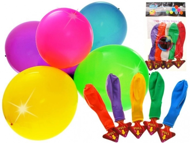 Set di 5 Palloncini LED Luminosi per Festa di Compleanno