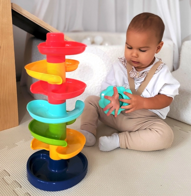 Torre Spiral WOOPIE per Bambini con Set di Piste per Palline