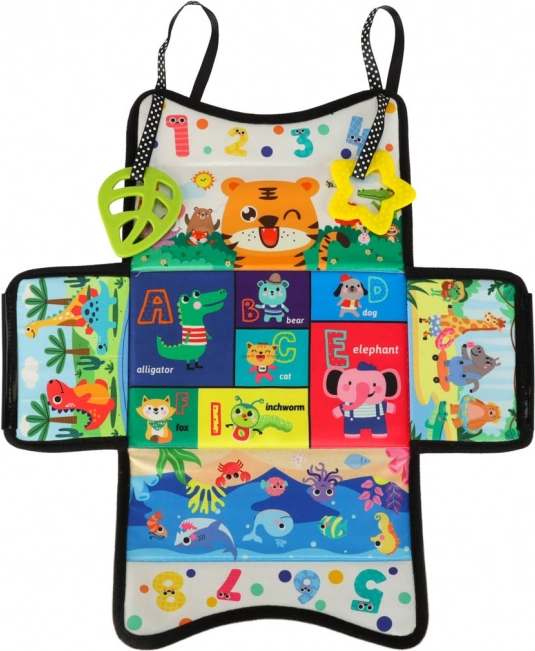 Giocattolo sensoriale Montessori con fazzoletti e tappetino 2 in 1