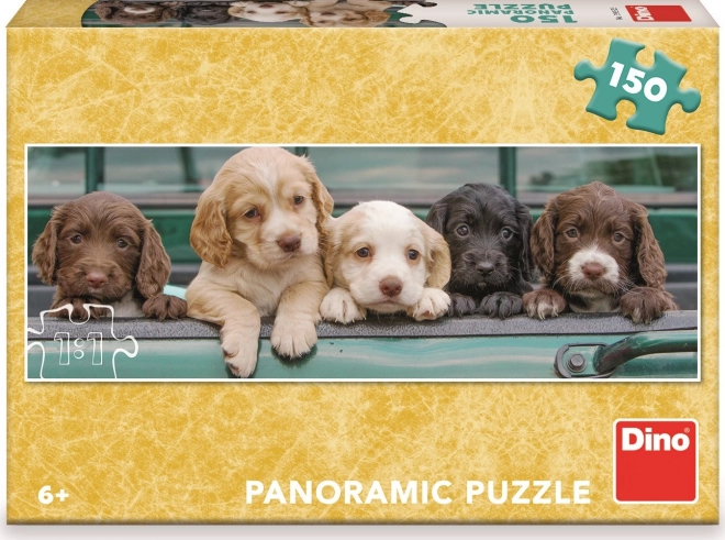 Puzzle panoramico Cuccioli 150 pezzi