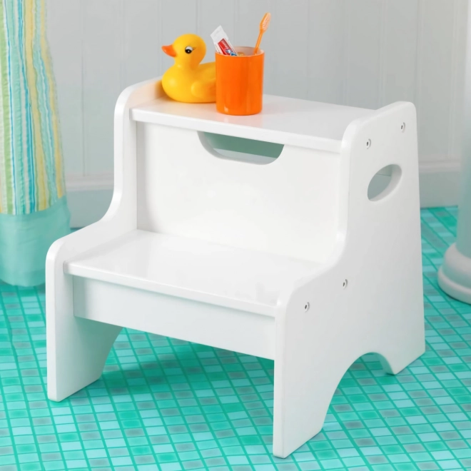 Sgabello in legno bianco per bambini