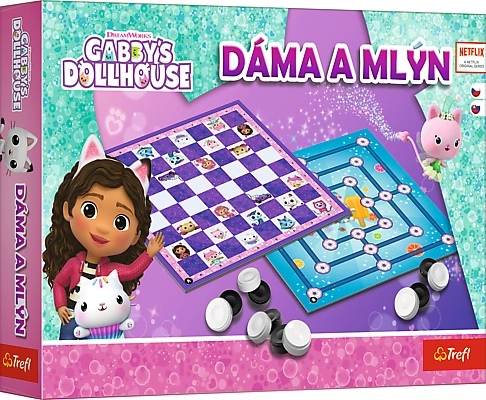 Gioco da tavolo Dama e Mulino Il magico casetta di Gábinka