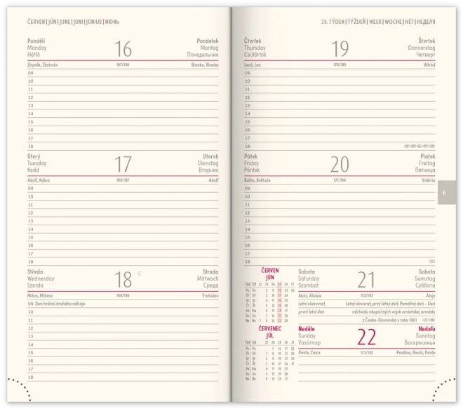 Agenda tascabile Vellum 2025 blu