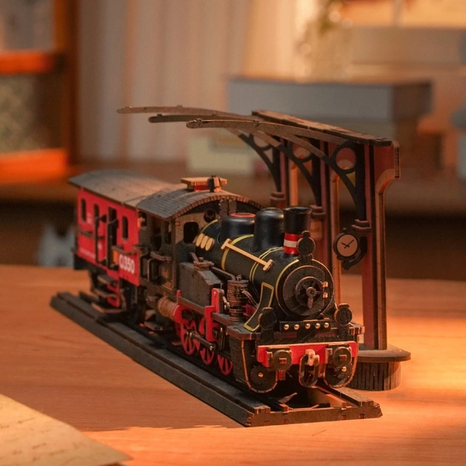 Scomposizione puzzle legno 3D locomotiva a vapore Vintage di RoboTime