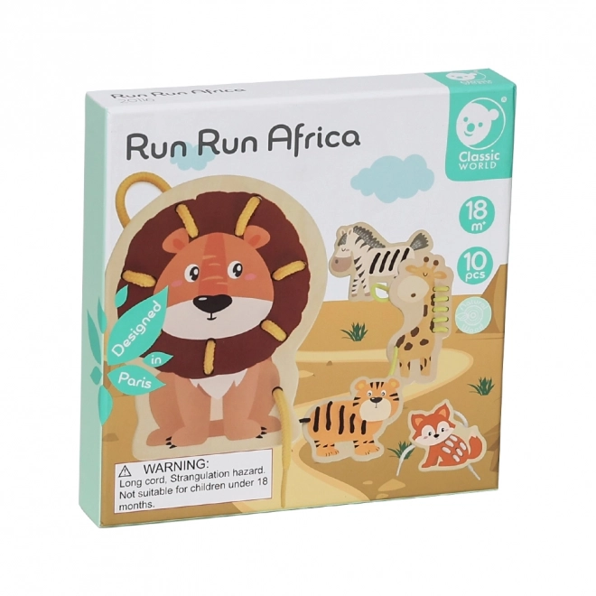 Set di Animali in Legno da Infilare Classic World