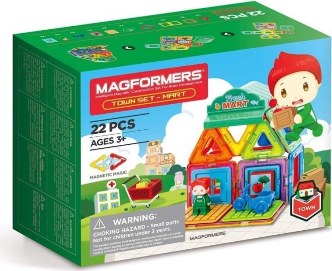 Set di blocchi magnetici Magformers - Mercato della città