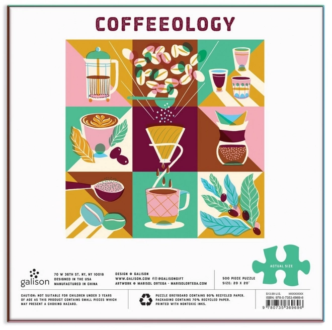 Puzzle quadrato Coffeeology 500 pezzi