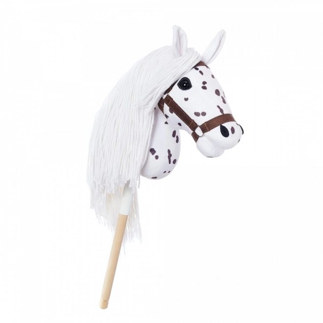 Cavalluccio su bastone Hobby Horse dalla collezione HOPPIHORSE Sport Edition nel colore del leopardo bianco