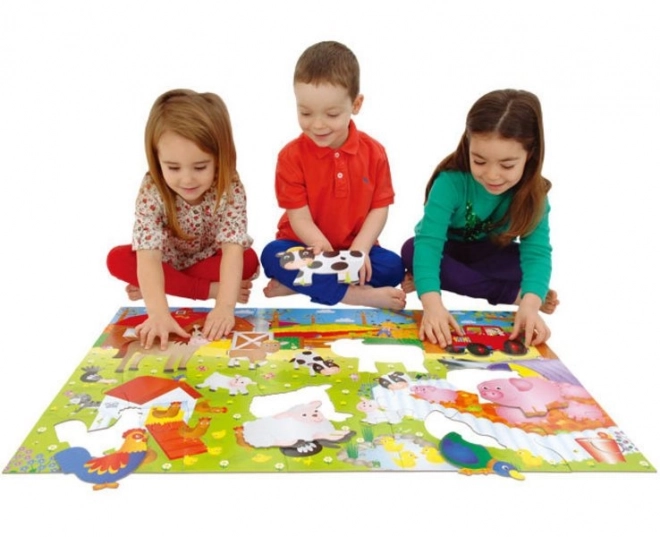 Puzzle gigante da pavimento Fattoria 30 pezzi