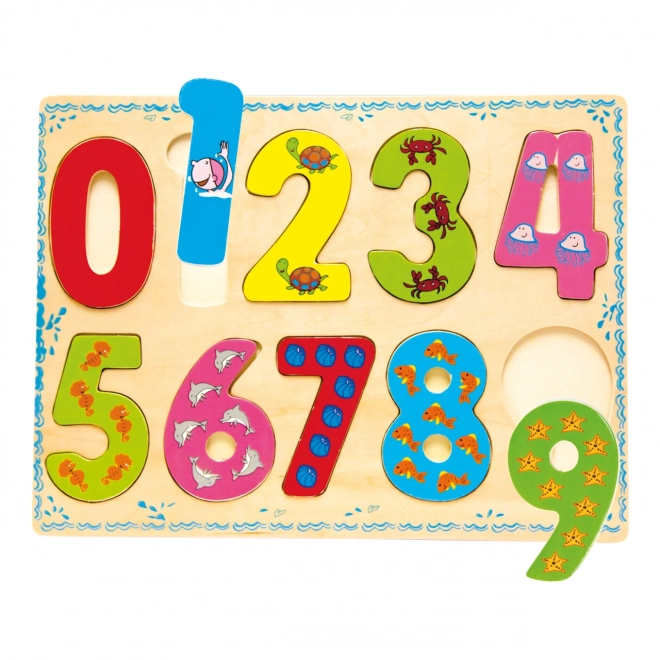 Puzzle numerico in legno per bambini