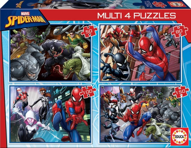 Puzzle Progressivo Spiderman 4 in 1 di EDUCA