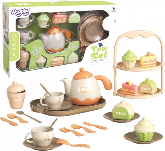 Set da tè e dessert in legno Woopie 25 pezzi