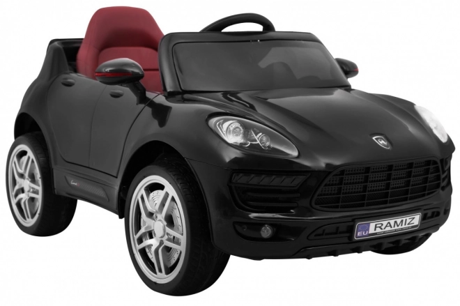 Auto a batteria Turbo-S per bambini nero + telecomando + avvio lento + ruote EVA + radio MP3