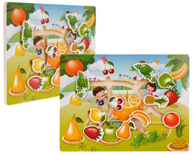 Puzzle in legno Frutta e Verdura per bambini