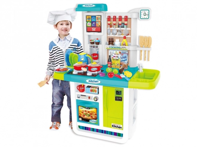 Cucina interattiva per bambini con frigorifero – blu