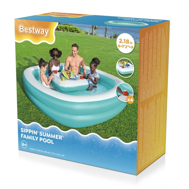 Piscina Gonfiabile Familiare con Tavolino Galleggiante BESTWAY