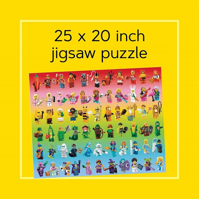 Puzzle LEGO arco iris di minifigure 1000 pezzi