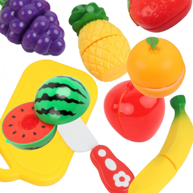 Giocattolo con Frutta da Tagliare su Velcro con Coltello e Tagliere
