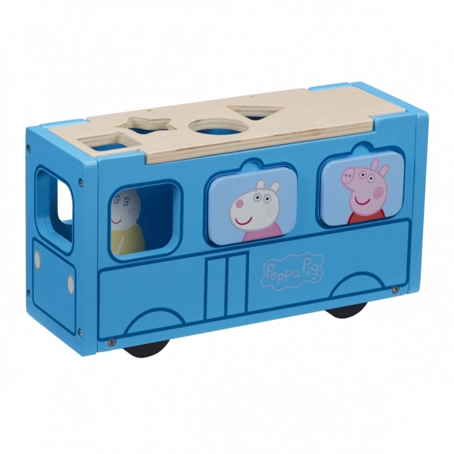 Puzzle in legno autobus scolastico Peppa Pig