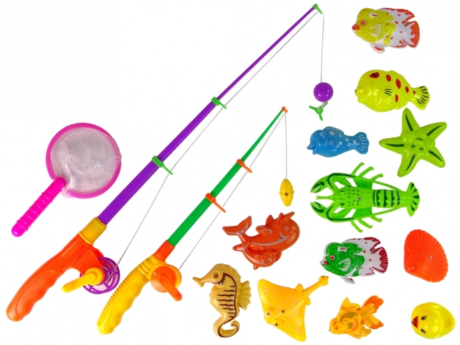 Gioco di Pesca per Bambini con Canna 12 Pezzi