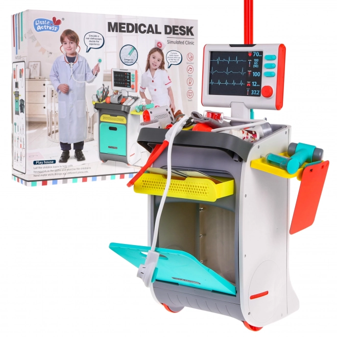 Carrello medico interattivo per bambini 3+ con funzioni di EKG e accessori