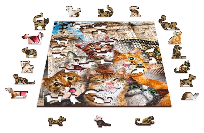 Puzzle in legno Gattini a Londra 2in1, 300 pezzi