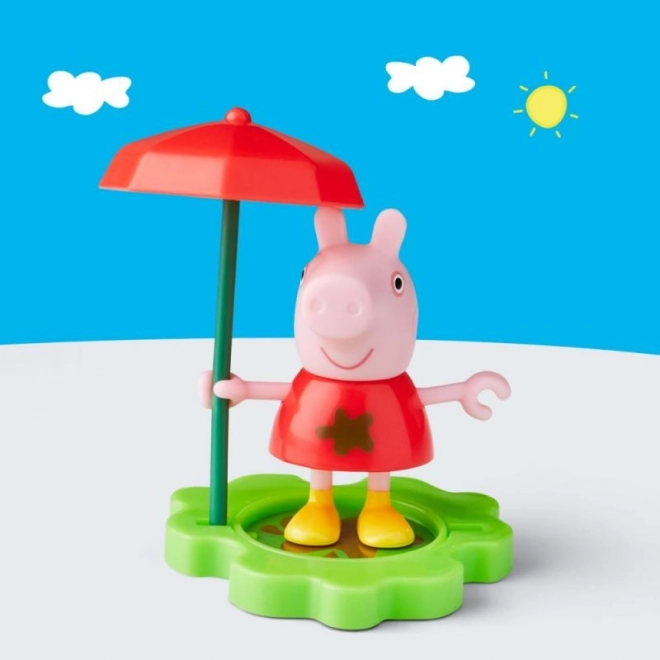 Peppa Pig divertimento in pozzanghera e fango, figurina