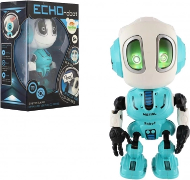 Robot che ripete frasi ECHO con effetti luminosi e sonori
