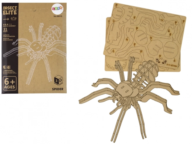 Puzzle 3D in legno ragno educativo 31 pezzi