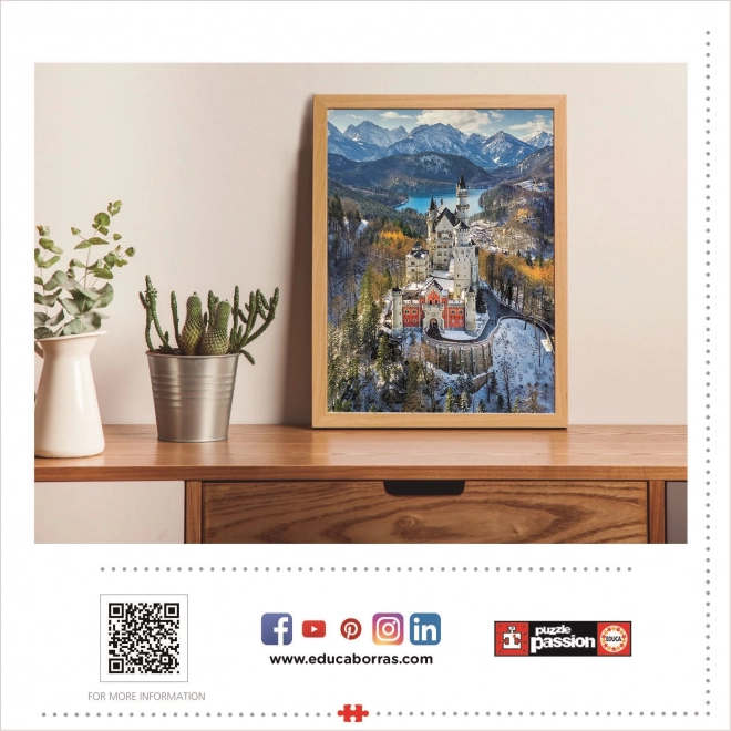 Puzzle Educa Neuschwanstein Castello dall'aria 1000 pezzi