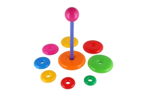 Piramide ad anelli in plastica 28cm 2 varianti