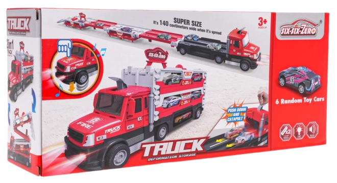 Camion giocattolo con catapulta 2 in 1 blu