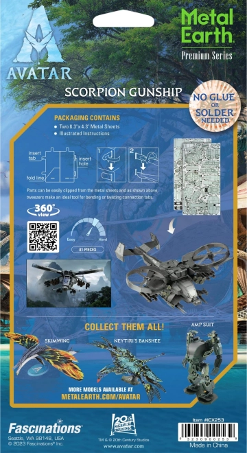 Puzzle 3D Scorpione Gunship AVATAR Premium Series