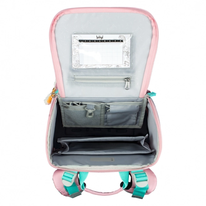 BAAGL Cartella scolastica Zippy Arcobaleno rosa