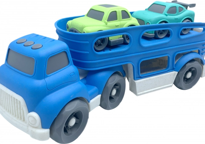 Camion per trasporto auto con due macchinine