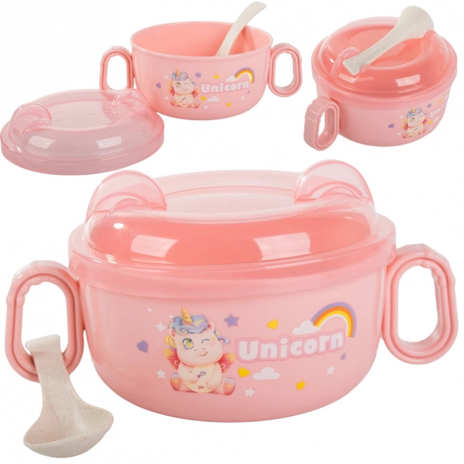 Set di stoviglie per alimenti per bambini con manico