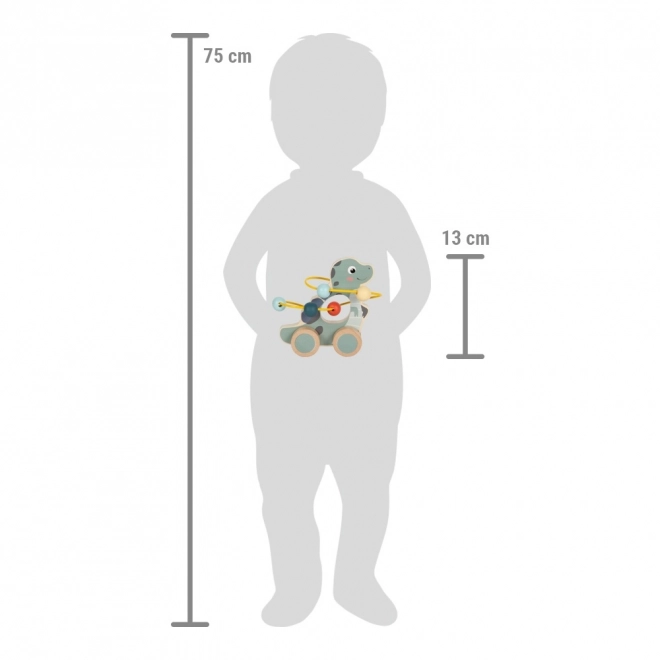 Giocattolo su ruote con labirinto di perline Dinosauro