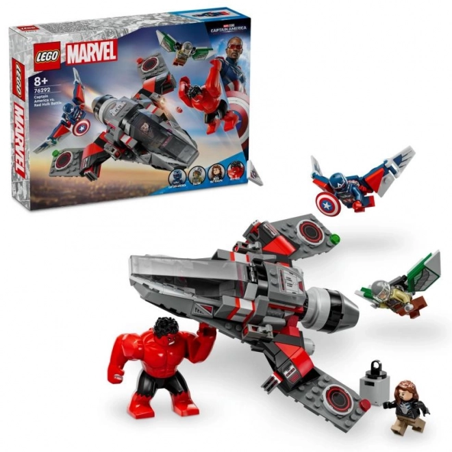 Aereo LEGO Marvel Capitano America contro Hulk Rosso