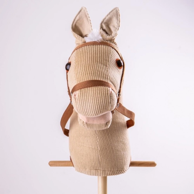 Cavallo a bastone di velluto a coste Bigjigs Toys