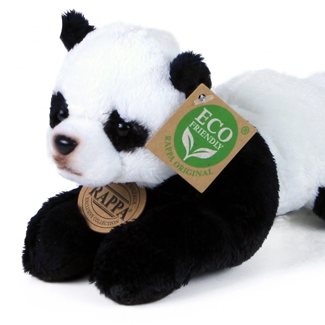 Panda di peluche ecologica sdraiata 18 cm