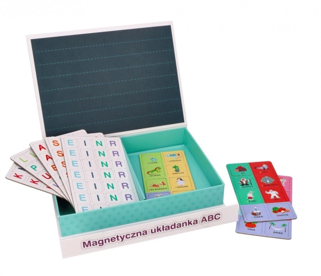 Puzzle magnetico ABC con lettere e immagini - caratteri polacchi