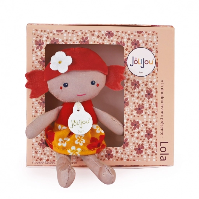 Doudou Jolijou bambola Lola 16 cm rossa